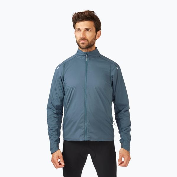 Kurtka softshell męska Rab VR Cinder. Niebieskie kurtki męskie RAB, m, bez wzorów, z softshellu, sportowe, bez ramiączek, bez kaptura. Za 779.99 zł.