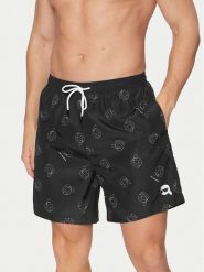 KARL LAGERFELD Szorty kąpielowe A1M46060 Czarny Regular Fit. Czarne kąpielówki męskie KARL LAGERFELD, bez wzorów, z syntetyku. Za 229.99 zł.