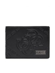 Guess Portfel SMBOMG LEA27 Czarny. Czarne portfele męskie Guess, z aplikacjami, ze skóry. Za 319.99 zł.