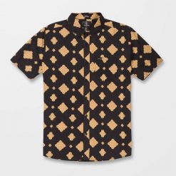 Koszula Volcom Grit Mandala czarna. Czarne koszule męskie Volcom, bez wzorów, bez kołnierzyka, bez ramiączek. Za 317.25 zł.