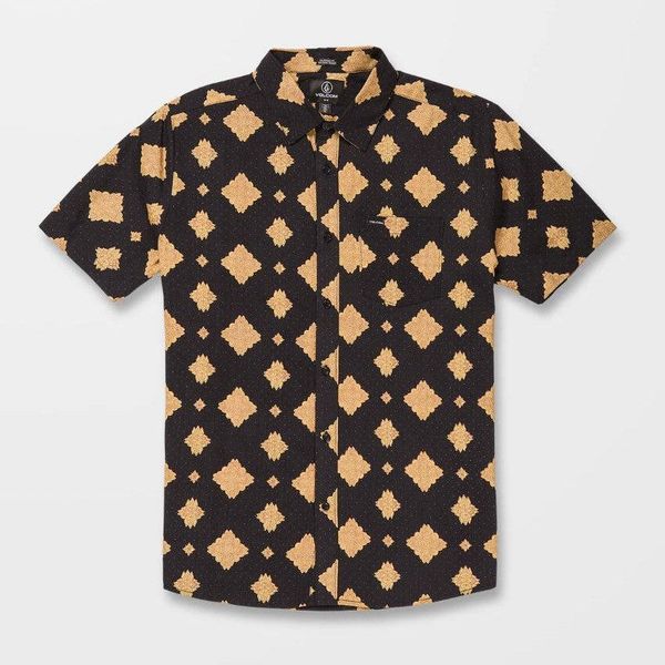 Koszula Volcom Grit Mandala czarna. Czarne koszule męskie Volcom, bez wzorów, bez kołnierzyka, bez ramiączek. Za 317.25 zł.