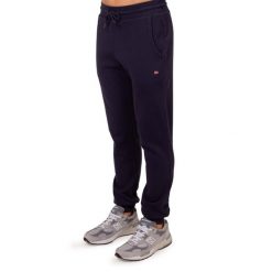 Spodnie Napapijri Malis Blu Marine. Niebieskie spodnie dresowe męskie Napapijri, bez wzorów, z dresówki. Za 299.99 zł.
