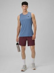 4F Spodenki treningowe szybkoschnące męskie - burgundowe L. Czerwone szorty sportowe męskie 4f, bez wzorów, ze skóry, sportowe. Za 99.99 zł.