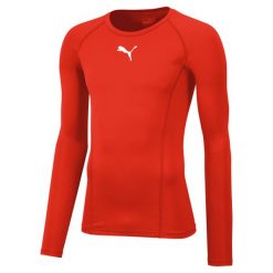 Koszulka do piłki nożnejmęska Puma Liga Baselayer Tee LS. Czerwone bielizna termoaktywna męska Puma, m, bez wzorów, bez ramiączek, do piłki nożnej. Za 187.00 zł.