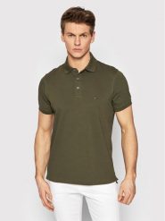 Tommy Hilfiger Polo 1985 MW0MW17771 Zielony Slim Fit. Zielone koszulki polo męskie Tommy Hilfiger, m, bez wzorów, z bawełny, bez kołnierzyka, bez ramiączek. Za 219.99 zł.