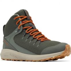 Buty turystyczne męskie Columbia Trailstorm Mid Waterproof Omni Heat. Brązowe buty trekkingowe męskie Columbia, bez wzorów, z gumy, sportowe, za kostkę, bez obcasa, bez zapięcia. Za 545.00 zł.