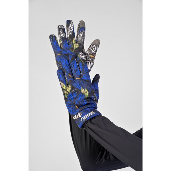 Rękawiczki termoaktywne do biegania Unisex Nessi Sportswear Pro. Niebieskie bielizna termoaktywna męska NESSI SPORTSWEAR, bez wzorów, bez ramiączek, do biegania. W wyprzedaży za 199.90 zł.