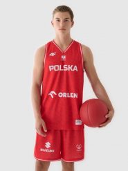 4F Koszulka reprezentacyjna męska 4F x PZKOSZ 2024 - czerwona XS. Czerwone t-shirty sportowe męskie 4f, m, bez wzorów, z dzianiny, klasyczne, bez ramiączek. Za 219.99 zł.