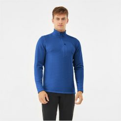 Bluza trekkingowa męska z technicznej dzianiny Admont. Niebieskie bluzy nierozpinane męskie Viking, l, bez wzorów, z dzianiny, bez ramiączek, bez kaptura. Za 127.71 zł.