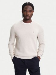 Tommy Hilfiger Sweter Essential MW0MW36347 Beżowy Regular Fit. Brązowe kardigany męskie Tommy Hilfiger, m, bez wzorów, z bawełny, bez ramiączek. Za 349.99 zł.