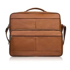 Torba męska na ramię skórzana koniakowa Abruzzo ABR-02-CG. Torby na laptopa męskie bez wzorów, ze skóry. Za 189.00 zł.