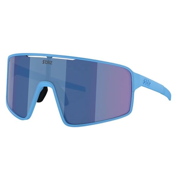 Okulary przeciwsłoneczne Bliz P001 matte blue/blue. Niebieskie okulary przeciwsłoneczne męskie Bliz, bez wzorów, sportowe. W wyprzedaży za 312.50 zł.