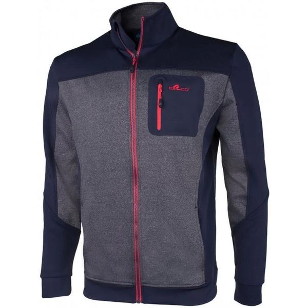 Bluza męska Erco Bork Niebiesko-szara Mel Blue. Niebieskie bluzy bez kaptura męskie MERCO, m, bez wzorów, bez kaptura. Za 88.17 zł.