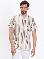 INDICODE Koszula Mulle 20-350 Écru Regular Fit. Koszule męskie INDICODE, m, bez wzorów, z bawełny, bez kołnierzyka, bez ramiączek. Za 79.99 zł.