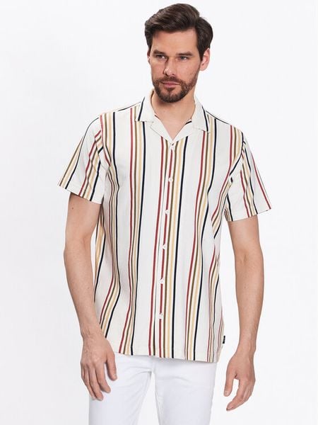 INDICODE Koszula Mulle 20-350 Écru Regular Fit. Koszule męskie INDICODE, m, bez wzorów, z bawełny, bez kołnierzyka, bez ramiączek. Za 79.99 zł.