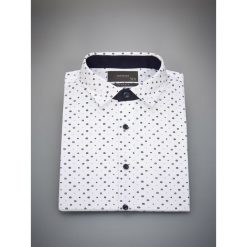Wzorzysta koszula slim fit - Biały. Koszule męskie Reserved. W wyprzedaży za 19.99 zł.