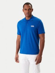 KARL LAGERFELD Polo 745780 561235 Niebieski Regular Fit. Niebieskie koszulki polo męskie KARL LAGERFELD, m, bez wzorów, z bawełny, bez kołnierzyka, bez ramiączek. Za 309.99 zł.
