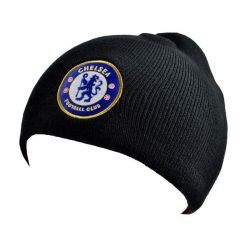 Czapka zimowa Chelsea Londyn - licencjonowana. Czarne czapki męskie CHELSEA, na zimę, bez wzorów, sportowe. Za 97.99 zł.