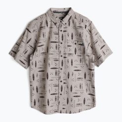 Koszula męska KAVU Juan. Brązowe koszule męskie KAVU, m, bez wzorów, bez kołnierzyka, bez ramiączek. Za 219.99 zł.