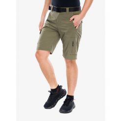 Spodenki turystyczne męskie Columbia Silver Ridge Utility Cargo Short. Zielone szorty sportowe męskie Columbia, bez wzorów, z poliesteru, sportowe. W wyprzedaży za 242.30 zł.