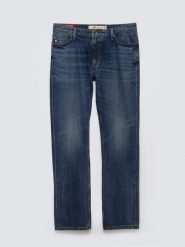 Jeansy męskie proste granatowe Colt 506. Niebieskie jeansy męskie Big Star, bez wzorów, z denimu, klasyczne, z podwyższonym stanem. Za 349.99 zł.