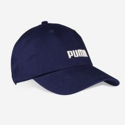 Czapka z daszkiem Puma. Niebieskie czapki męskie Decathlon, bez wzorów, z bawełny, eleganckie. Za 49.99 zł.