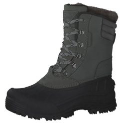 Buty zimowe męskie CMP Kinos WP. Czarne buty trekkingowe męskie CMP, na zimę, bez wzorów, bez zapięcia, trekkingowe. Za 369.99 zł.