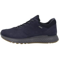 Buty do chodzenia męskie Ecco Sneaker Exostride M Low Gtx. Niebieskie buty sportowe na co dzień męskie ecco, m, bez wzorów, z materiału, bez ramiączek, bez kaptura, trekkingowe. Za 881.00 zł.