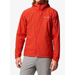 Kurtka przeciwwiatrowa Columbia Loop Trail II Windbreaker. Czerwone kurtki softshell męskie Columbia, bez wzorów, z softshellu, bez kaptura, trekkingowe. Za 414.69 zł.