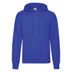 Męska Klasyczna Bluza Z Kapturem. Niebieskie bluzy nierozpinane męskie Fruit of the Loom, m, bez wzorów, klasyczne, bez ramiączek, z kapturem. Za 98.99 zł.
