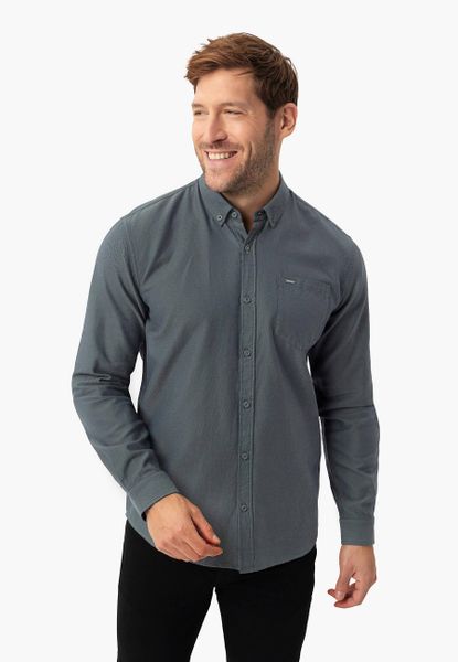 Koszula z długim rękawem, Regular Fit, K-BENTU. Zielone koszule męskie Volcano, l, bez wzorów, z bawełny, bez kołnierzyka, bez ramiączek. Za 149.99 zł.