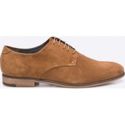 Vagabond - Półbuty Linhope. Brązowe eleganckie półbuty męskie Vagabond, z materiału, wizytowe, bez obcasa, bez zapięcia. W wyprzedaży za 359.90 zł.