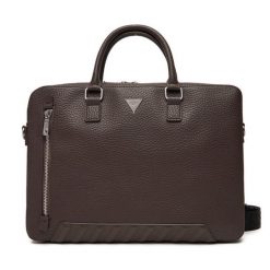 Torba na laptopa Guess. Brązowe torby na laptopa męskie Guess, z aplikacjami, małe. Za 449.99 zł.