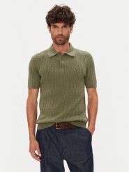 Tommy Hilfiger Polo MW0MW40701 Zielony Regular Fit. Zielone koszulki polo męskie Tommy Hilfiger, l, bez wzorów, z bawełny, bez kołnierzyka, bez ramiączek. Za 379.99 zł.