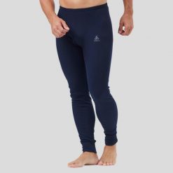 Legginsy męskie Odlo BL BOTTOM long ACTIVE WARM ECO. Niebieskie bielizna termoaktywna męska Odlo, m, bez wzorów, bez ramiączek. W wyprzedaży za 212.49 zł.