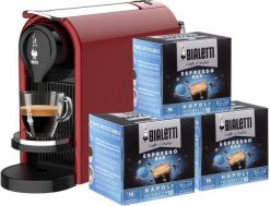 Bialetti - ekspres kapsułkowy Gioia Plus - Czerwony + 48szt kapsułek NAPOLI. Czerwone ekspresy na kapsułki Bialetti. Za 462.85 zł.