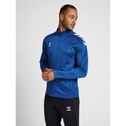 Bluza sportowa dla dorosłych Hummel Core XK Poly Zip Sweat. Niebieskie bluzy nierozpinane męskie HUMMEL, l, bez wzorów, sportowe, bez ramiączek, bez kaptura. Za 212.50 zł.