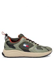 Tommy Jeans Sneakersy Tjm Runner Mix Material EM0EM01620 Khaki. Brązowe buty sportowe na co dzień męskie Tommy Jeans, m, bez wzorów, z jeansu, bez ramiączek, bez kaptura. Za 479.99 zł.