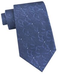 Krawat Męski - Angelo di Monti - Ciemnoniebieski, Delikatny Wzór Kwiatowy. Niebieskie krawaty i muchy męskie Angelo di Monti, bez wzorów, z tkaniny, eleganckie. Za 45.00 zł.