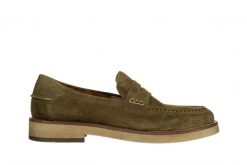 Mokasyny John Doubare V127 02 Y11 Green 104245, Zielony, Skóra naturalna - 44. Zielone mokasyny męskie John Doubare, ze skóry, bez zapięcia. W wyprzedaży za 359.10 zł.