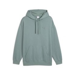 Bluza z kapturem unisex Essentials Elevated PUMA Green Moon. Zielone bluzy nierozpinane męskie Puma, l, bez wzorów, prążkowane, eleganckie, bez ramiączek, z kapturem. Za 239.00 zł.