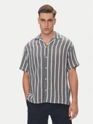 Jack & Jones Koszula Coba 12271060 Granatowy Relaxed Fit. Niebieskie koszule męskie Jack & Jones, m, bez wzorów, z bawełny, bez kołnierzyka, bez ramiączek. Za 109.99 zł.