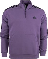 Adidas Bluza męska adidas Essentials Fleece 3-Stripes 1/4-Zip fioletowa IJ8912 2XL. Fioletowe bluzy nierozpinane męskie ADIDAS, m, bez wzorów, bez ramiączek, bez kaptura. Za 253.82 zł.