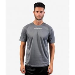 Koszulka piłkarska dla dorosłych Givova One. Szare t-shirty sportowe męskie Givova, l, bez wzorów, sportowe, bez ramiączek. Za 35.00 zł.