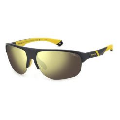 Okulary Przeciwsłoneczne Męskie Polaroid PLD 7059/S. Czarne okulary przeciwsłoneczne męskie Polaroid, bez wzorów, sportowe, złote. Za 479.00 zł.