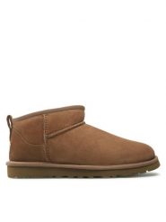 Ugg Śniegowce M Classic Ultra Miini 1137391 Brązowy. Brązowe buty zimowe męskie UGG, bez wzorów, ze skóry, bez obcasa, bez zapięcia. Za 769.00 zł.