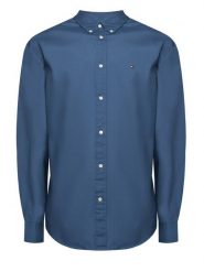 Tommy Hilfiger Koszula MW0MW37550 Niebieski Regular Fit. Niebieskie koszule męskie Tommy Hilfiger, m, bez wzorów, z bawełny, bez kołnierzyka, bez ramiączek. Za 349.99 zł.