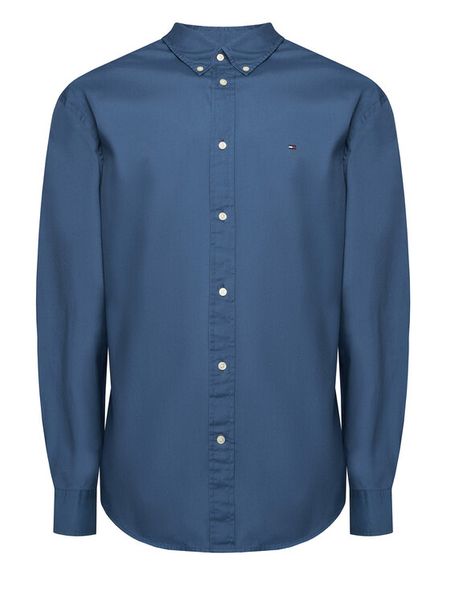 Tommy Hilfiger Koszula MW0MW37550 Niebieski Regular Fit. Niebieskie koszule męskie Tommy Hilfiger, l, bez wzorów, z bawełny, bez kołnierzyka, bez ramiączek. Za 349.99 zł.