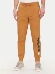 Timberland Spodnie dresowe TB0A5YFB Beżowy Regular Fit. Brązowe spodnie dresowe męskie Timberland, bez wzorów, z bawełny. Za 219.99 zł.