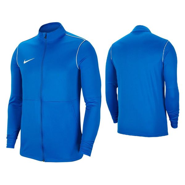 Bluza piłkarska męska Nike Dry Park 20 Dri-Fit rozpinana bez kaptura ze stójką. Niebieskie bluzy rozpinane męskie Nike, l, bez wzorów, sportowe, bez ramiączek, bez kaptura. Za 113.00 zł.